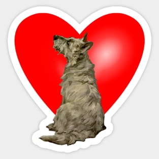 i love dogs in my heart Sticker